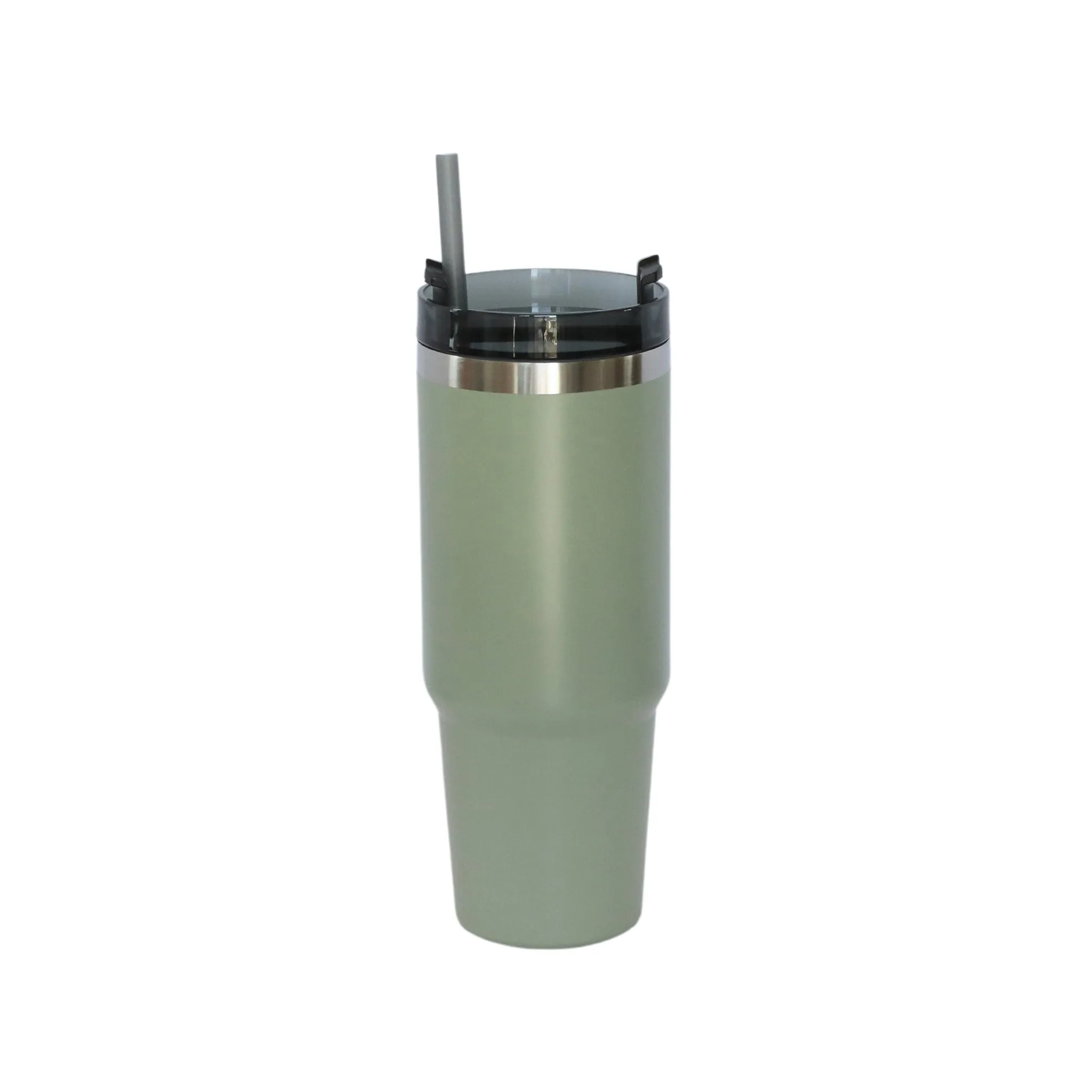 30 Oz Stainless Steel Tumbler with Straw - Sage Green