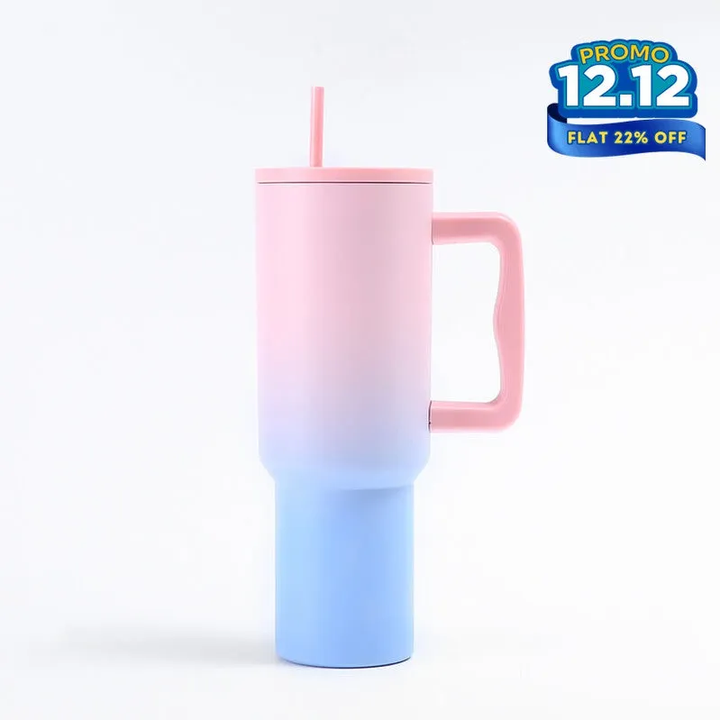 40oz Insulated Stainless Steel Tumbler - Gradient Pink Blue