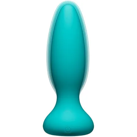 A Play Rechargeable Silicone Experienced Anal Plug w/Remote - Teal