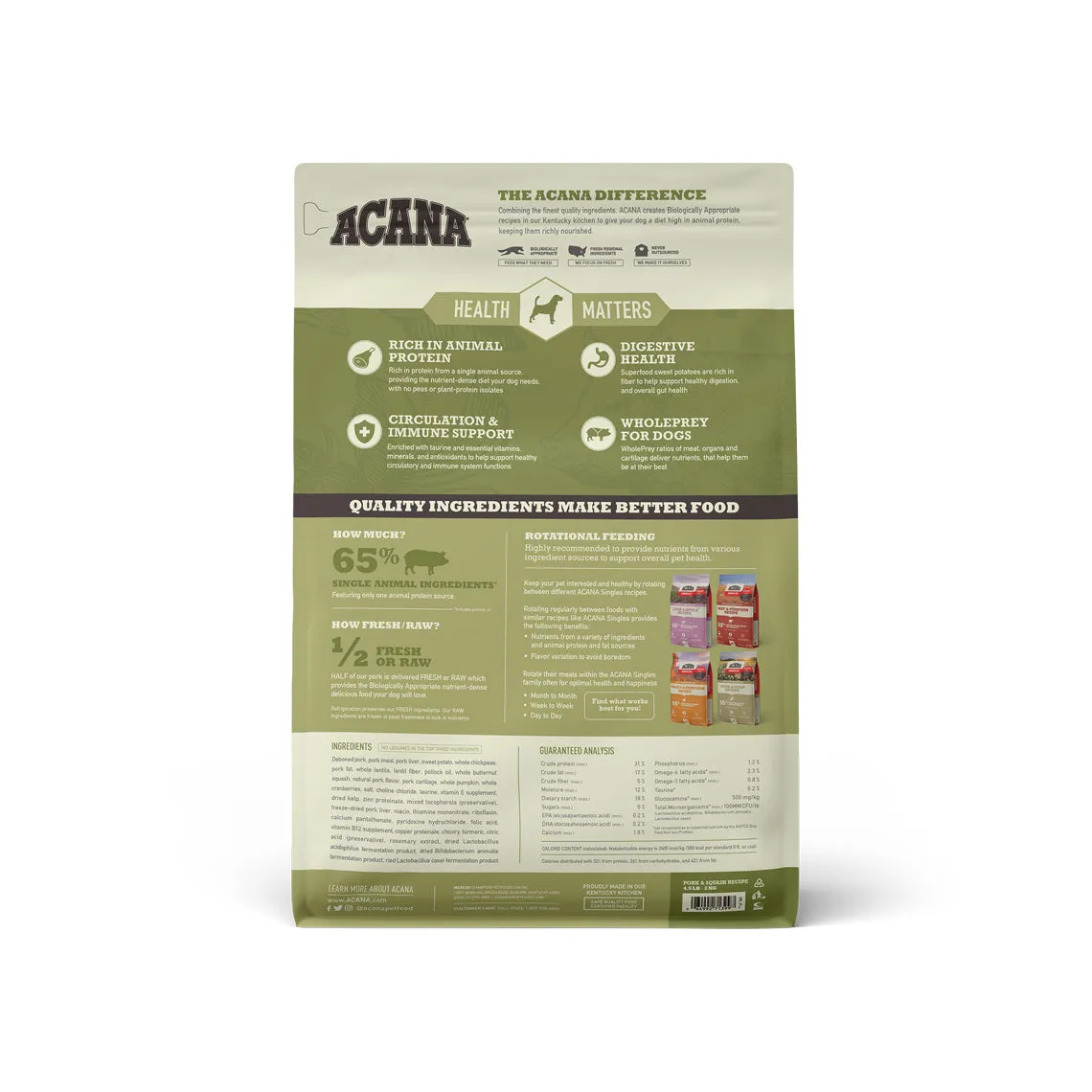 ACANA Singles Limited Ingredient Diet Grain-Free Dry Dog Food