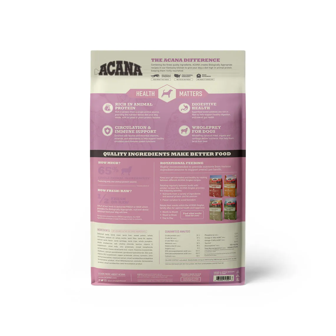 ACANA Singles Limited Ingredient Diet Grain-Free Dry Dog Food