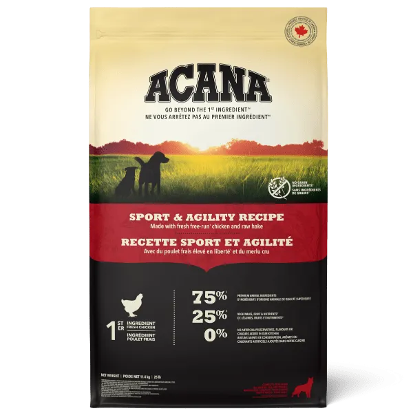 ACANA Sport & Agility Recipe Dry Dog Food, 11.4kg