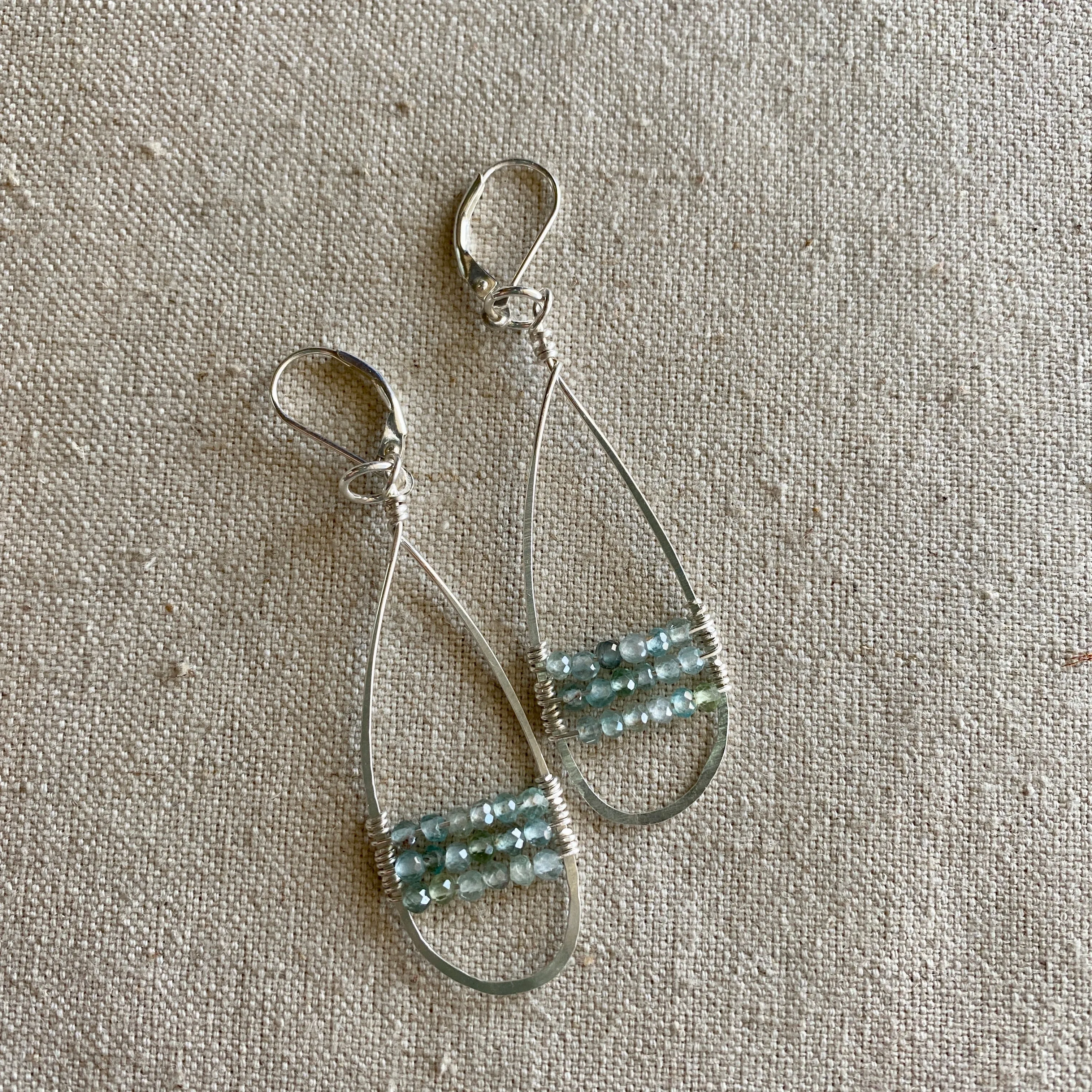 Aquamarine Stripes Earrings