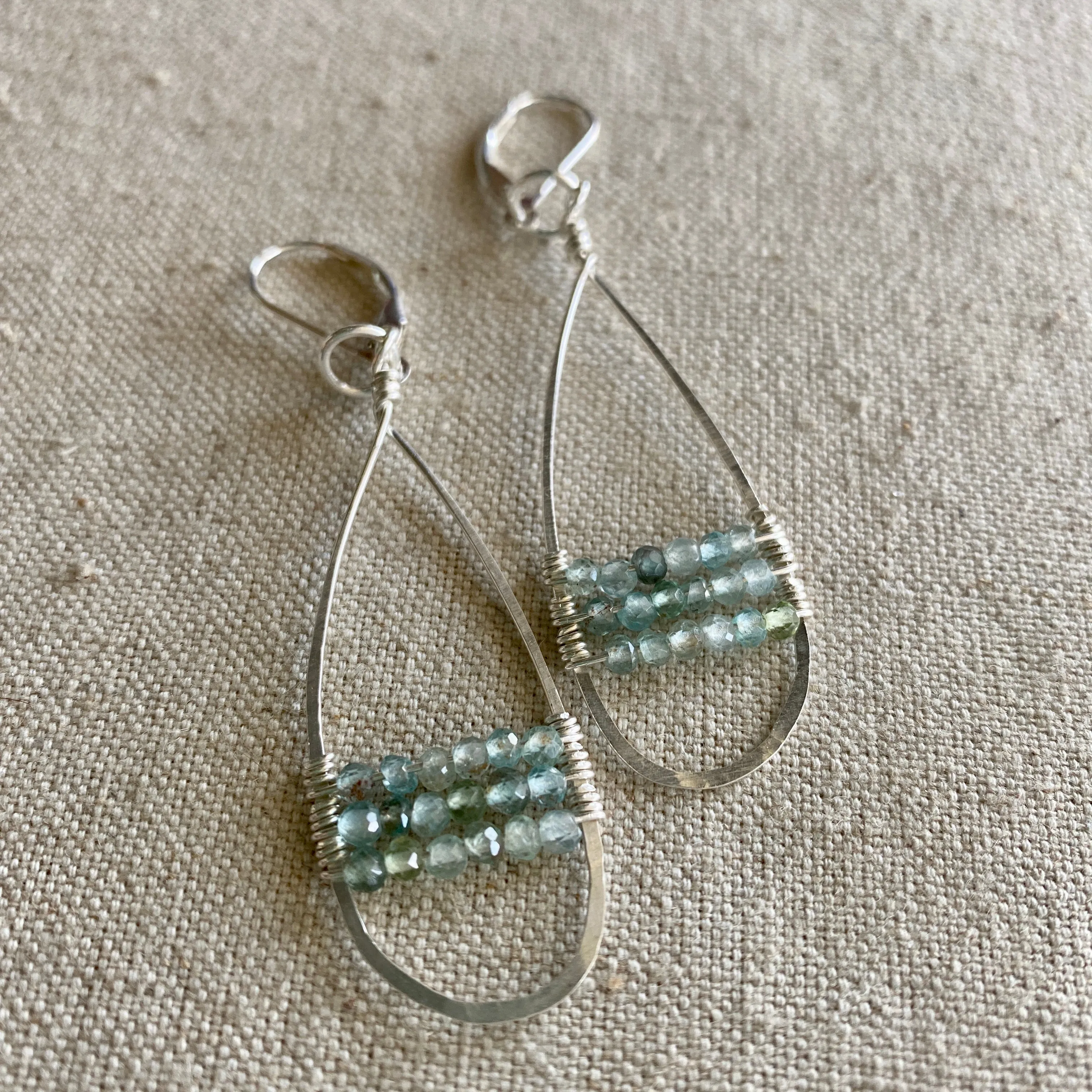 Aquamarine Stripes Earrings