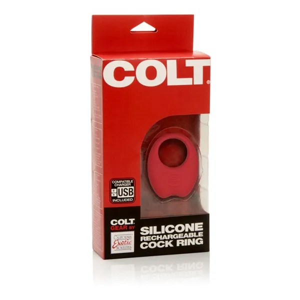 Colt Cock Ring Rechargeable Silicone Red