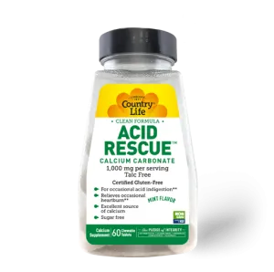 Country Life Acid Rescue 1000mg 60 Chewable Tablets