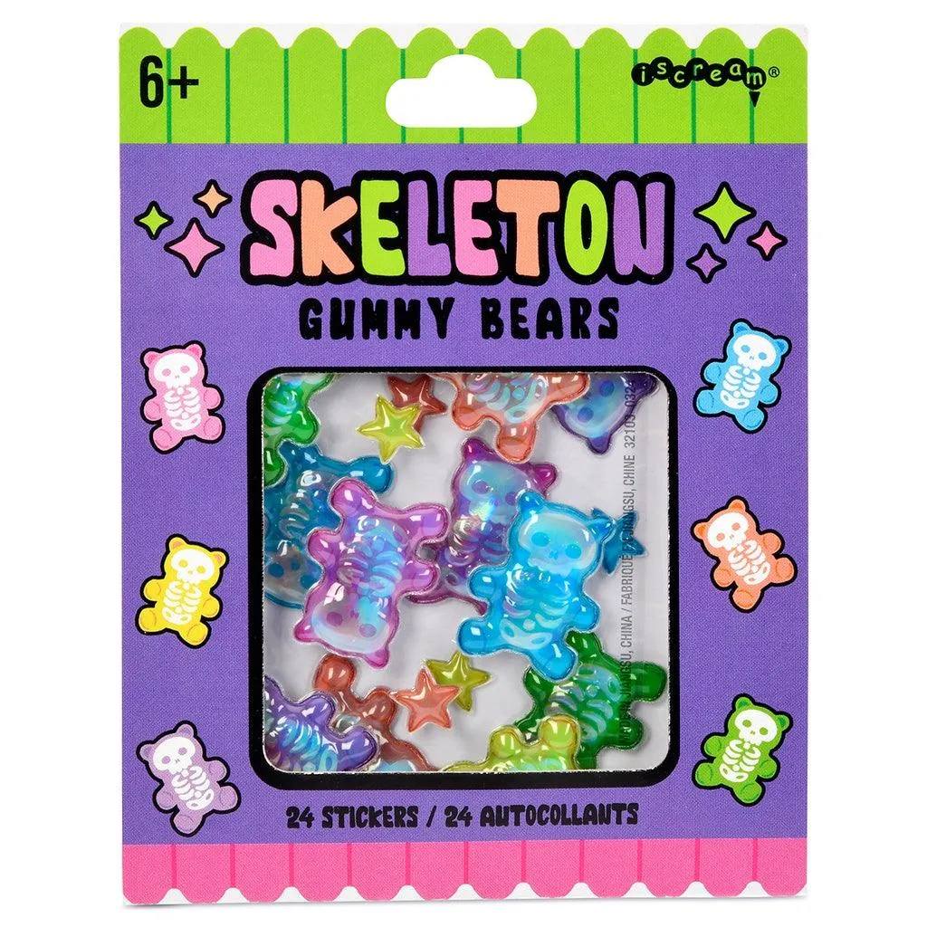 Creative Stationary | Skeleton Gummy Bear Stickers | IScream