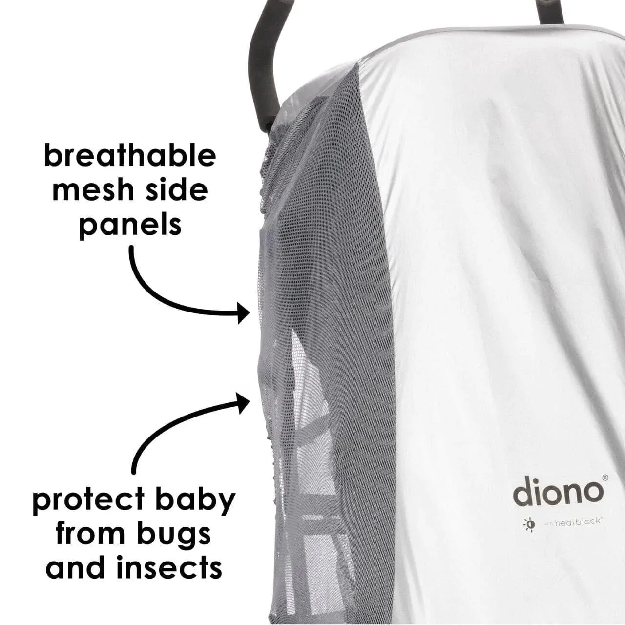 Diono Stroller Sun & Insect Net - Silver