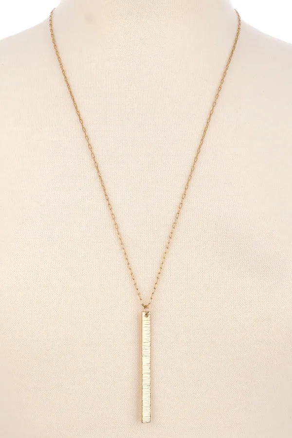 Durable bar chain necklace