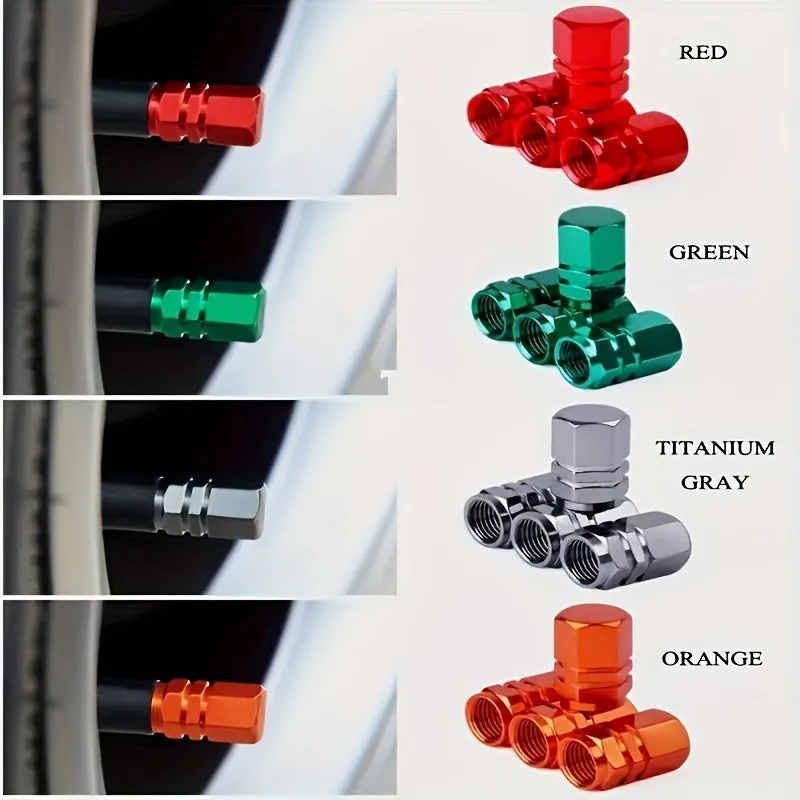 Durable Waterproof Valve Caps for Automotive Wheels and Bikes