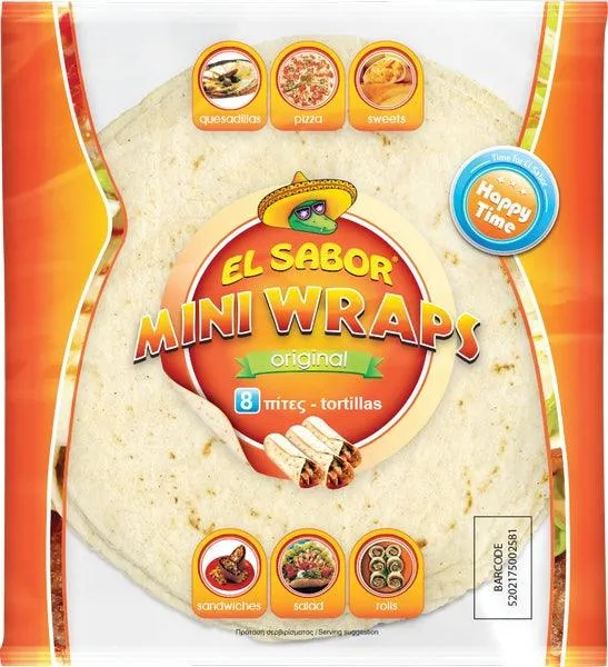 EL SABOR SMALL WRAPS 6 INCH ORIGINAL 18PCS