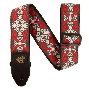 Ernie Ball - Jacquard Strap - Red Trellis | Guitar Accessories | P04695