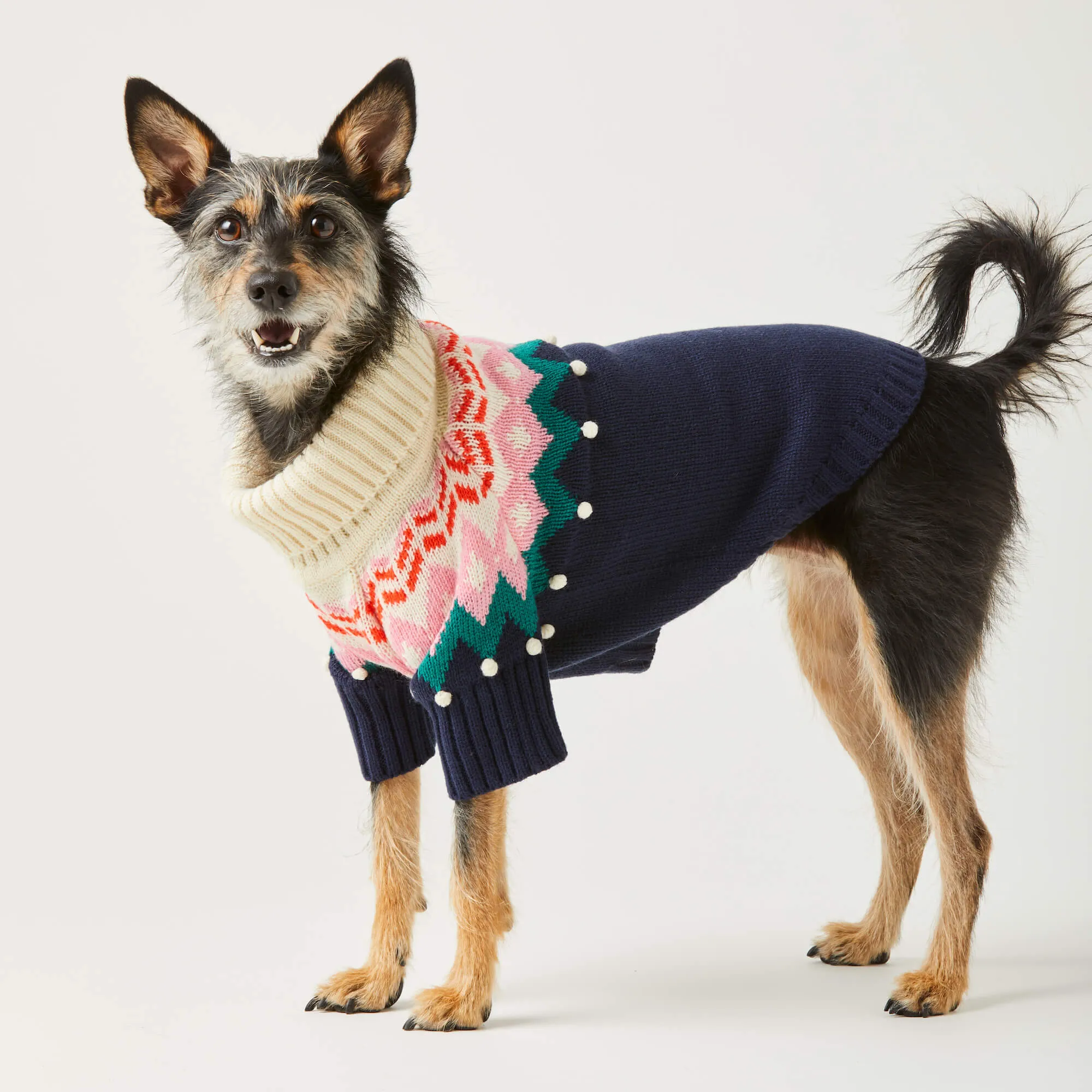 Fair Isle Bobble Dog Sweater