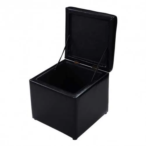 Foldable Cube Ottoman Pouffe Storage Seat