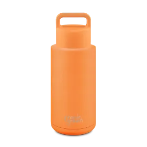 Frank Green Neon Orange Ceramic Reusable Bottle with Grip Lid 34oz/1000ml