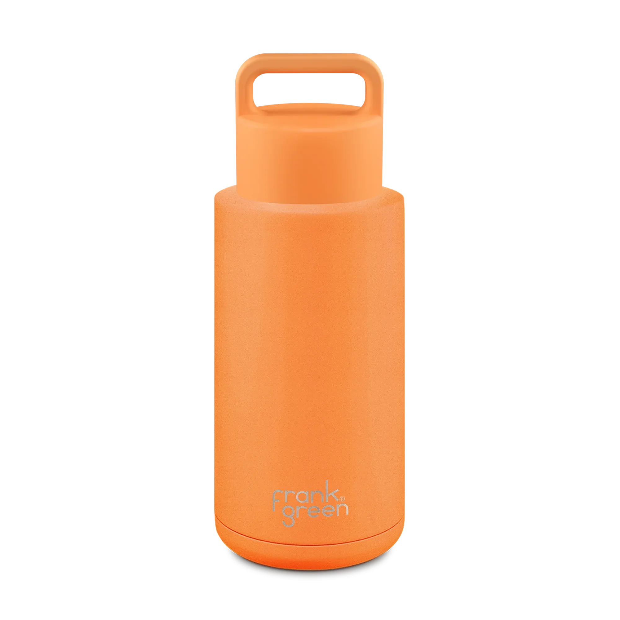 Frank Green Neon Orange Ceramic Reusable Bottle with Grip Lid 34oz/1000ml