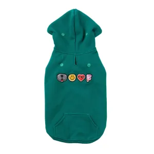 FuzzYard Dog Apparel Wooftagram Hoodie Green Size 2 XSmall***