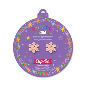 Girl Nation Clip-On Earrings: Snowflake Magic