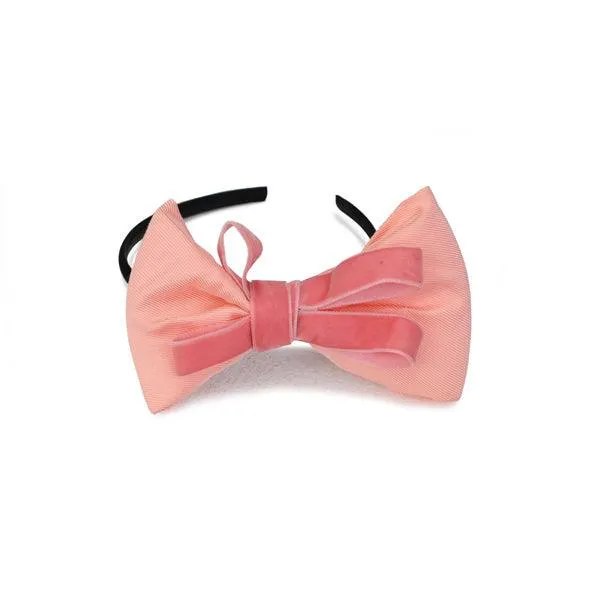 GIRLS PEACH HAIR BOW