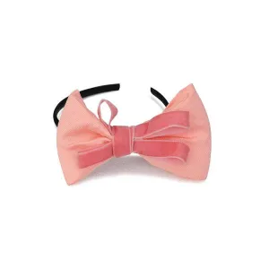 GIRLS PEACH HAIR BOW