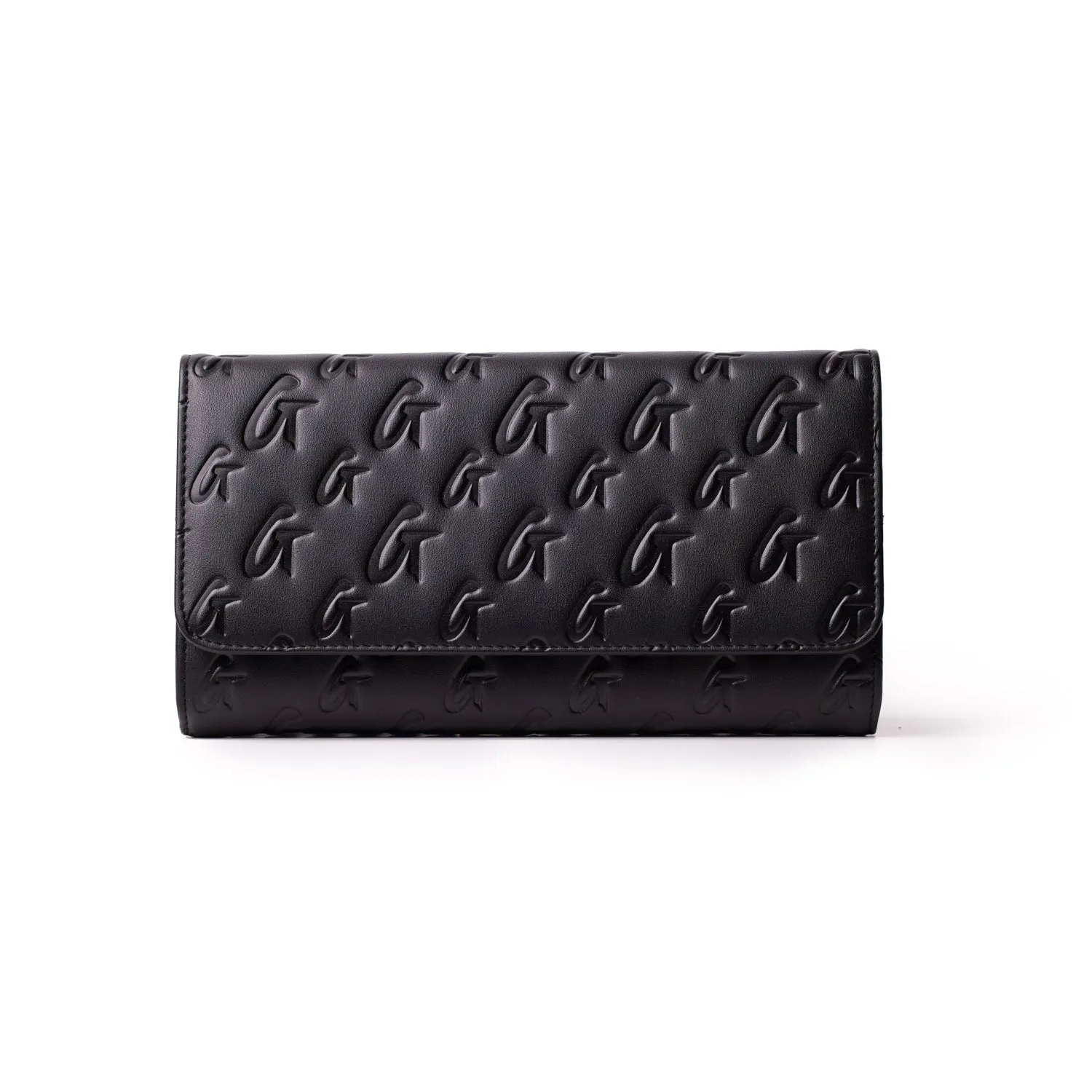 GLAM-AHOLIC MONOGRAM TRAVEL WALLET MATTE BLACK