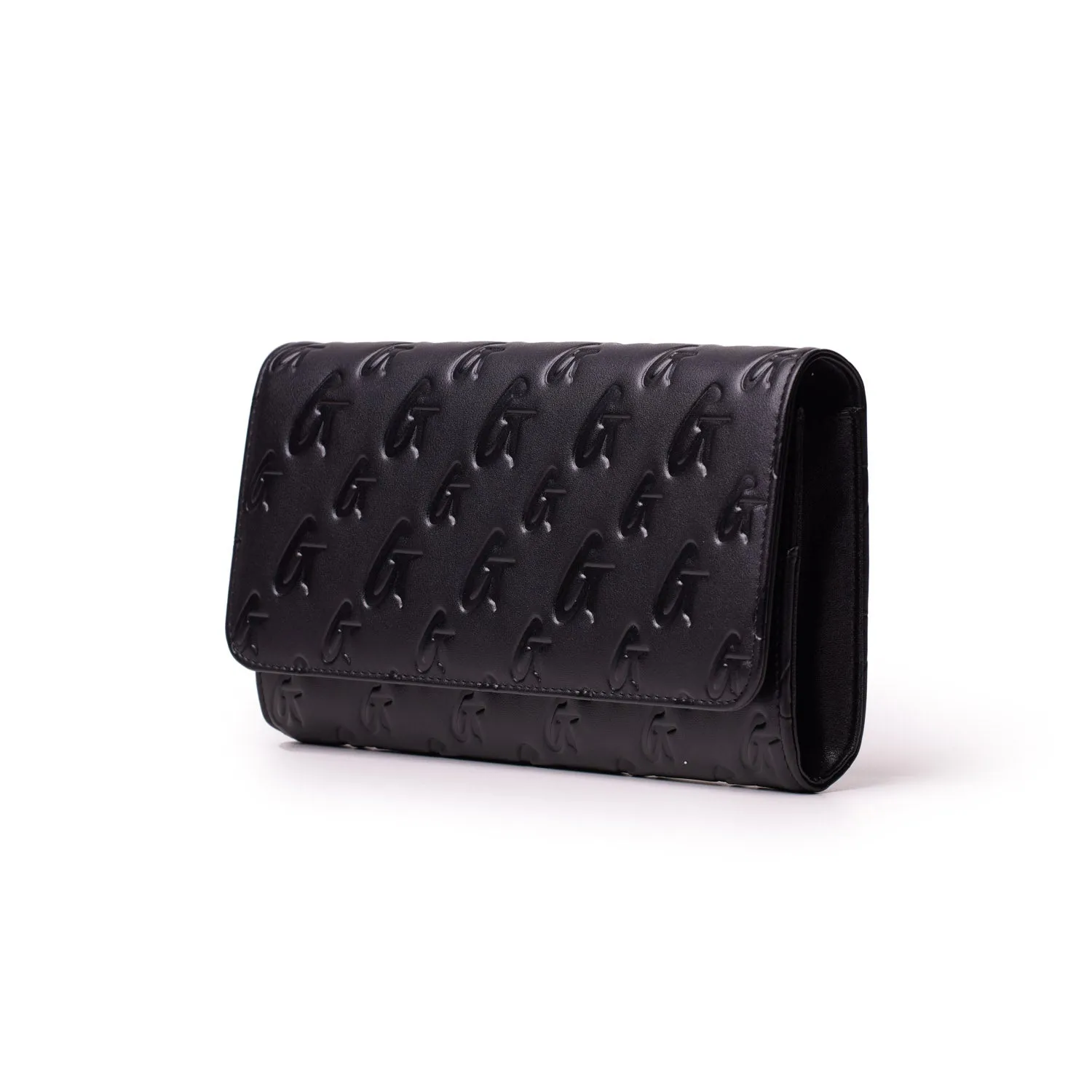 GLAM-AHOLIC MONOGRAM TRAVEL WALLET MATTE BLACK