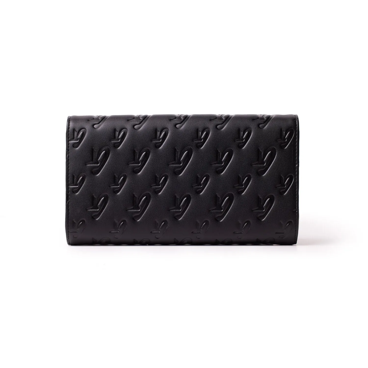 GLAM-AHOLIC MONOGRAM TRAVEL WALLET MATTE BLACK