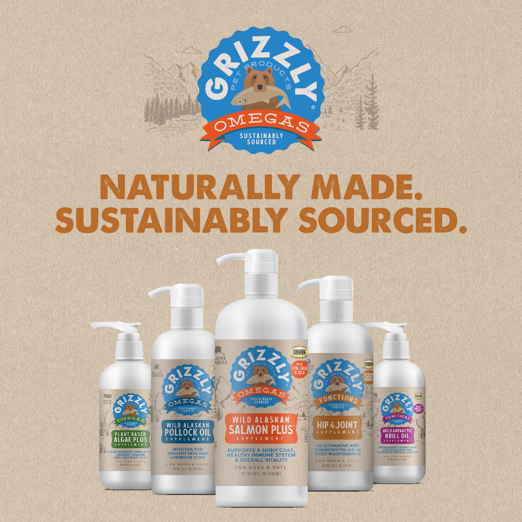 Grizzly Joint Aid Liquid Supplement for Dogs - 16 oz.