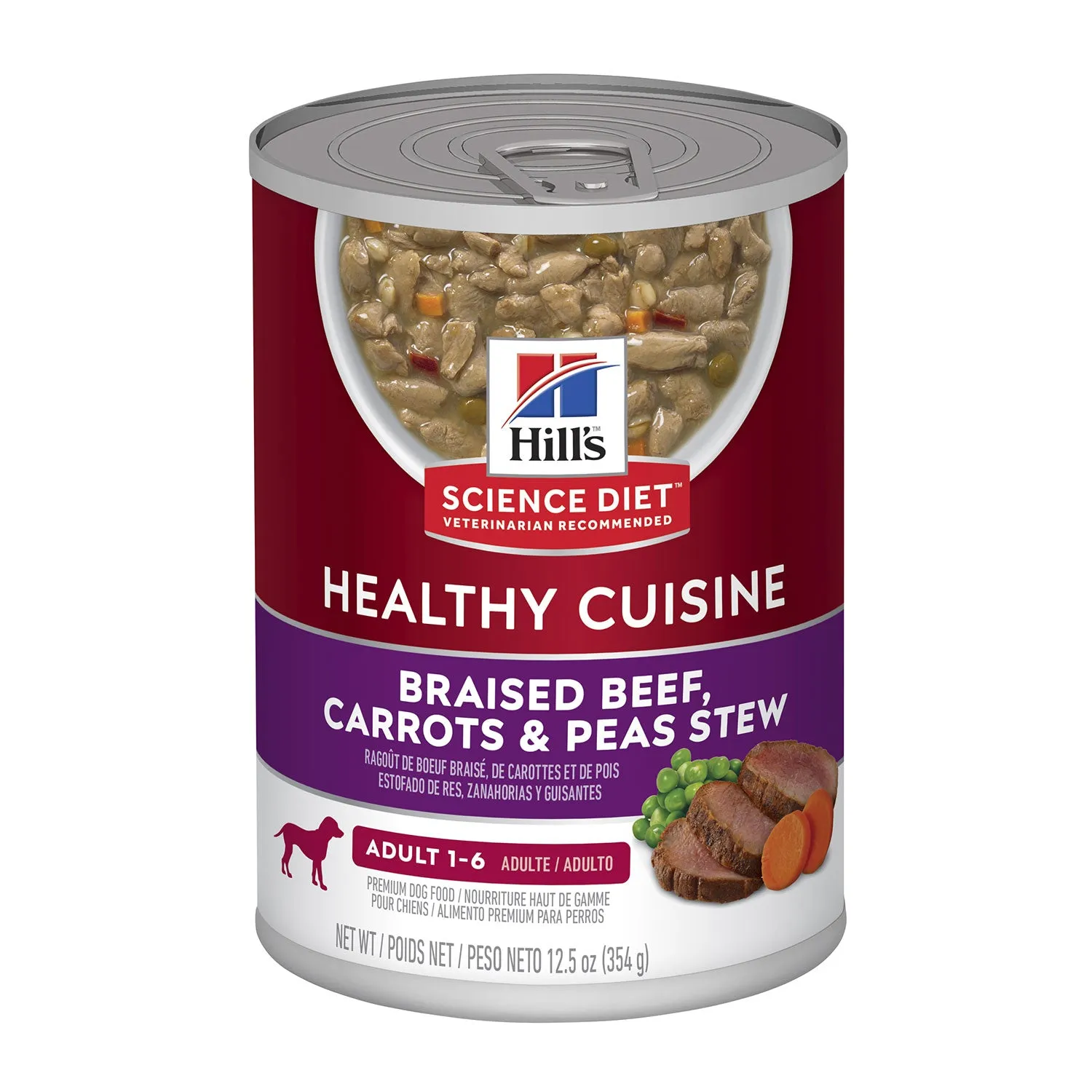 Hill's Science Diet Healthy Cuisine Braised Beef, Carrots & Peas Stew Adult Canned Dog Food