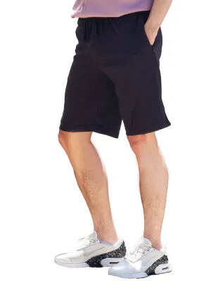 Mens Shorts Invisible Zipper Pockets(Black)-(1 pc)