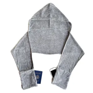 Multi-Pocket Hoodie Scarf™ | Heavenly Grey