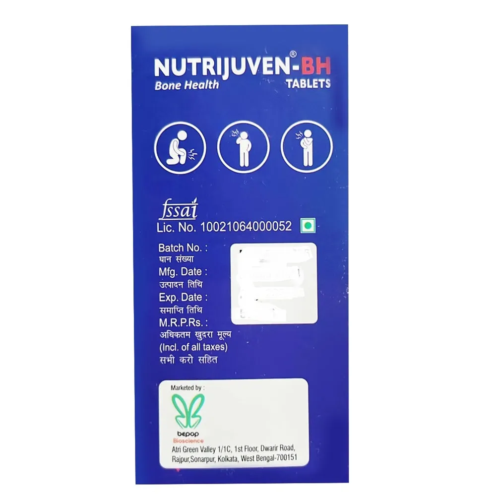 Nutrijuven I BH Bone Health I Combination of Divine Herbs & Modern Science I Glucosamine I Chondroitin & MSN  I Relieves Pain I Inflammation I Speed up joint Recovery I Enhances joint Flexibility I 60  (30 Tablets Free)