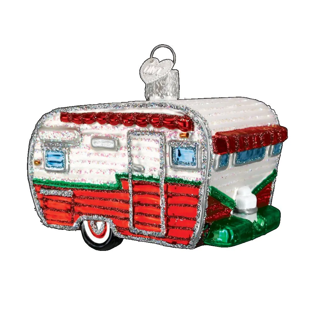 Old World Christmas Travel Trailer Ornament