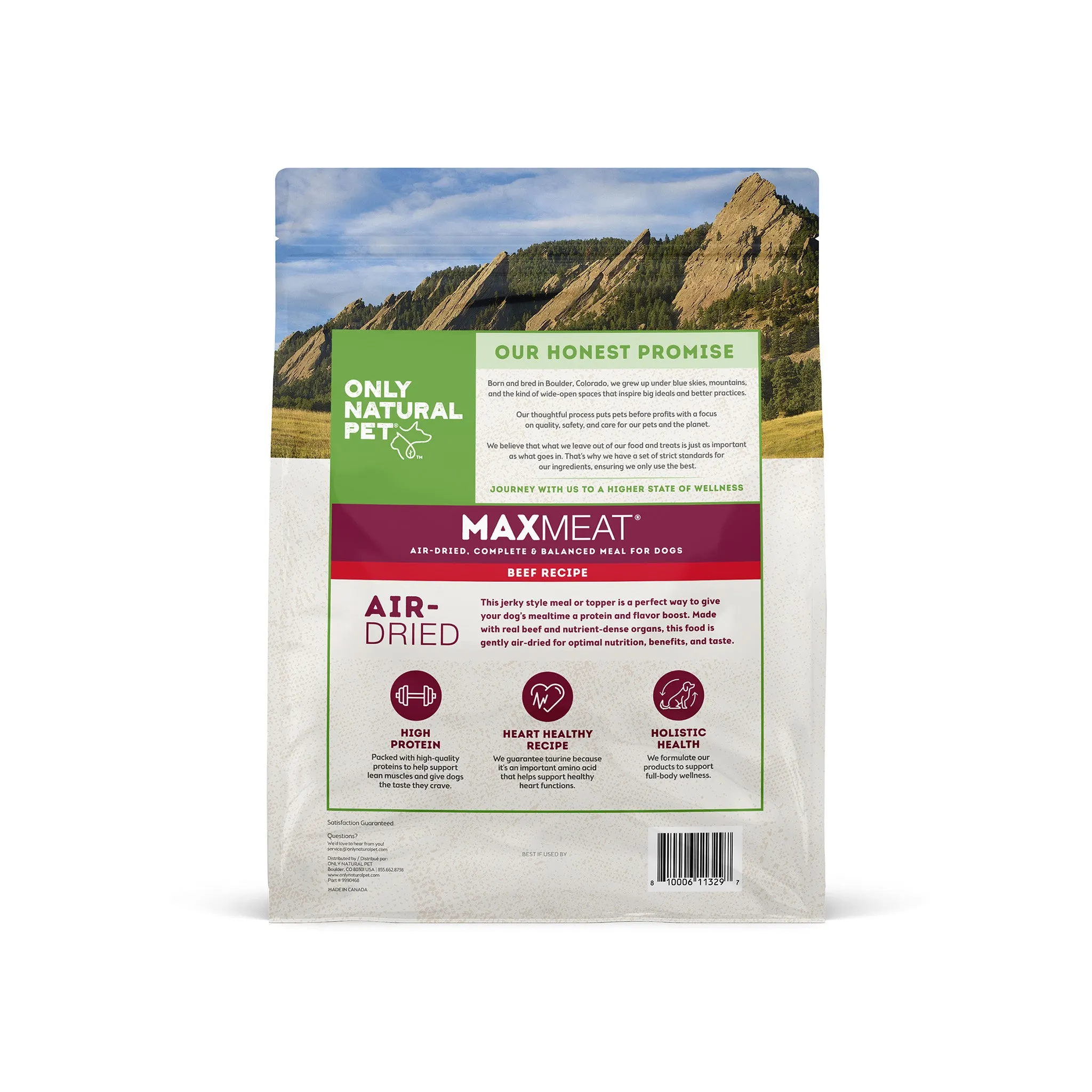 Only Natural Pet MaxMeat Air Dried Dog Food Beef Recipe