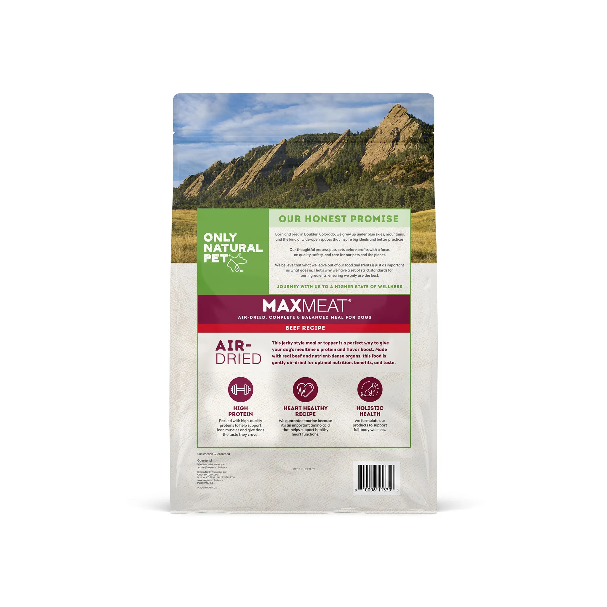 Only Natural Pet MaxMeat Air Dried Dog Food Beef Recipe