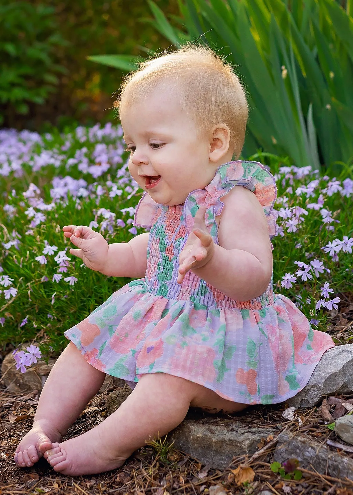 Pastel Picnic Floral Romper