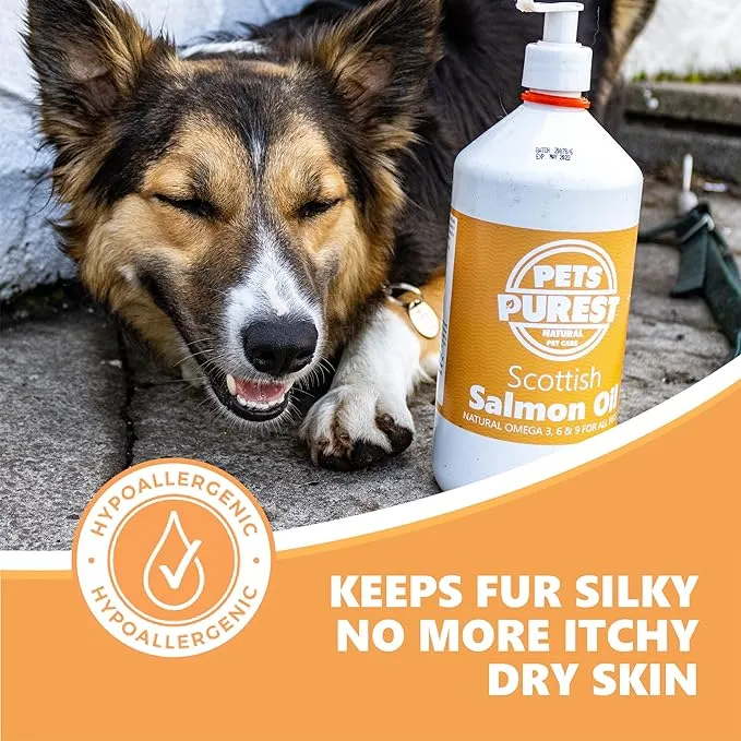 Pets Purest Scottish Salmon Oil For Dogs, Cats, Horse, Ferret & Pet