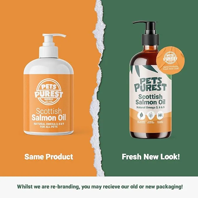 Pets Purest Scottish Salmon Oil For Dogs, Cats, Horse, Ferret & Pet