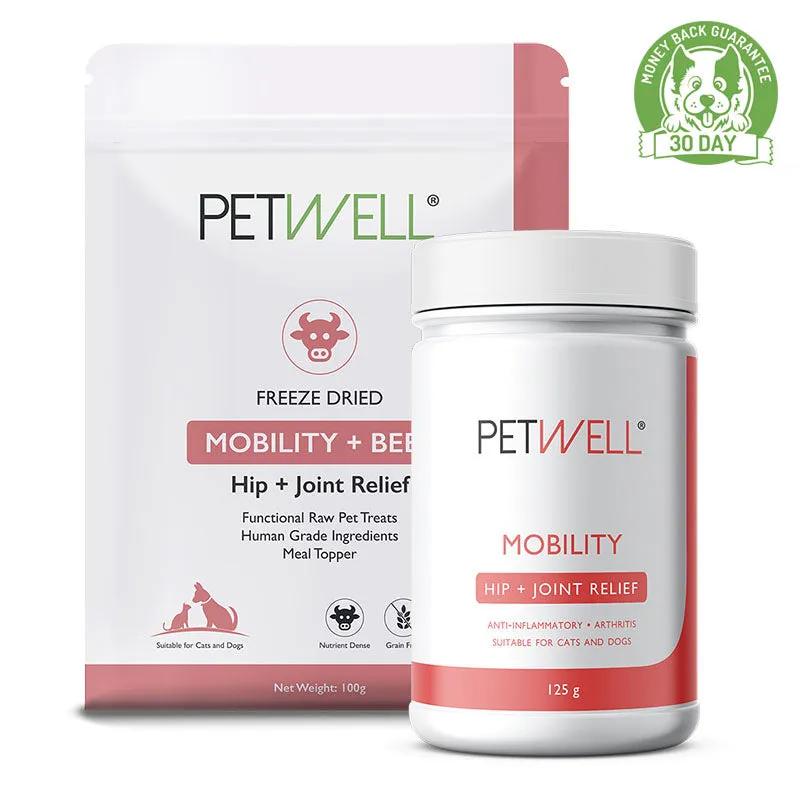 PetWell MOBILITY - Hip   Joint Relief Supplement   Treat Pack