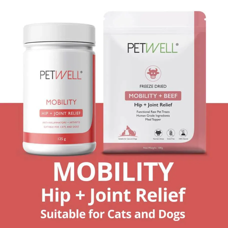 PetWell MOBILITY - Hip   Joint Relief Supplement   Treat Pack