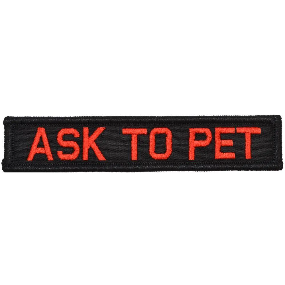 "Ask To Pet" Velcro Patch