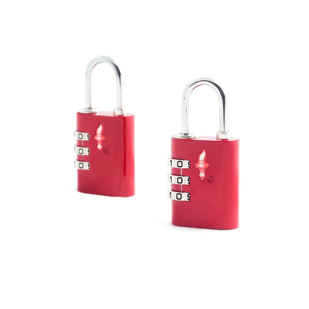 Safe Skies Aero Lock 3 Dial Double Set - Fire Engine Red