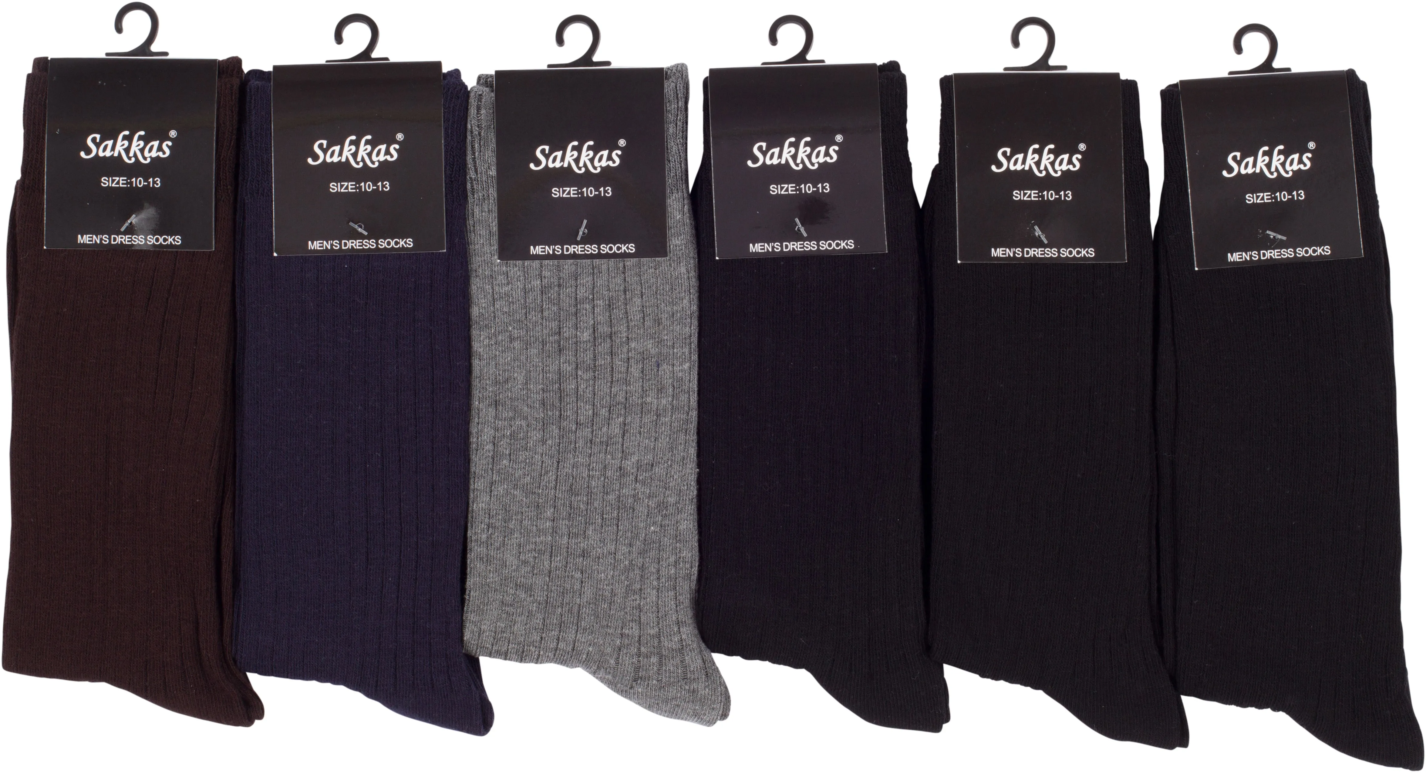 Sakkas Men's Cotton Blend Ribbed Dress Socks