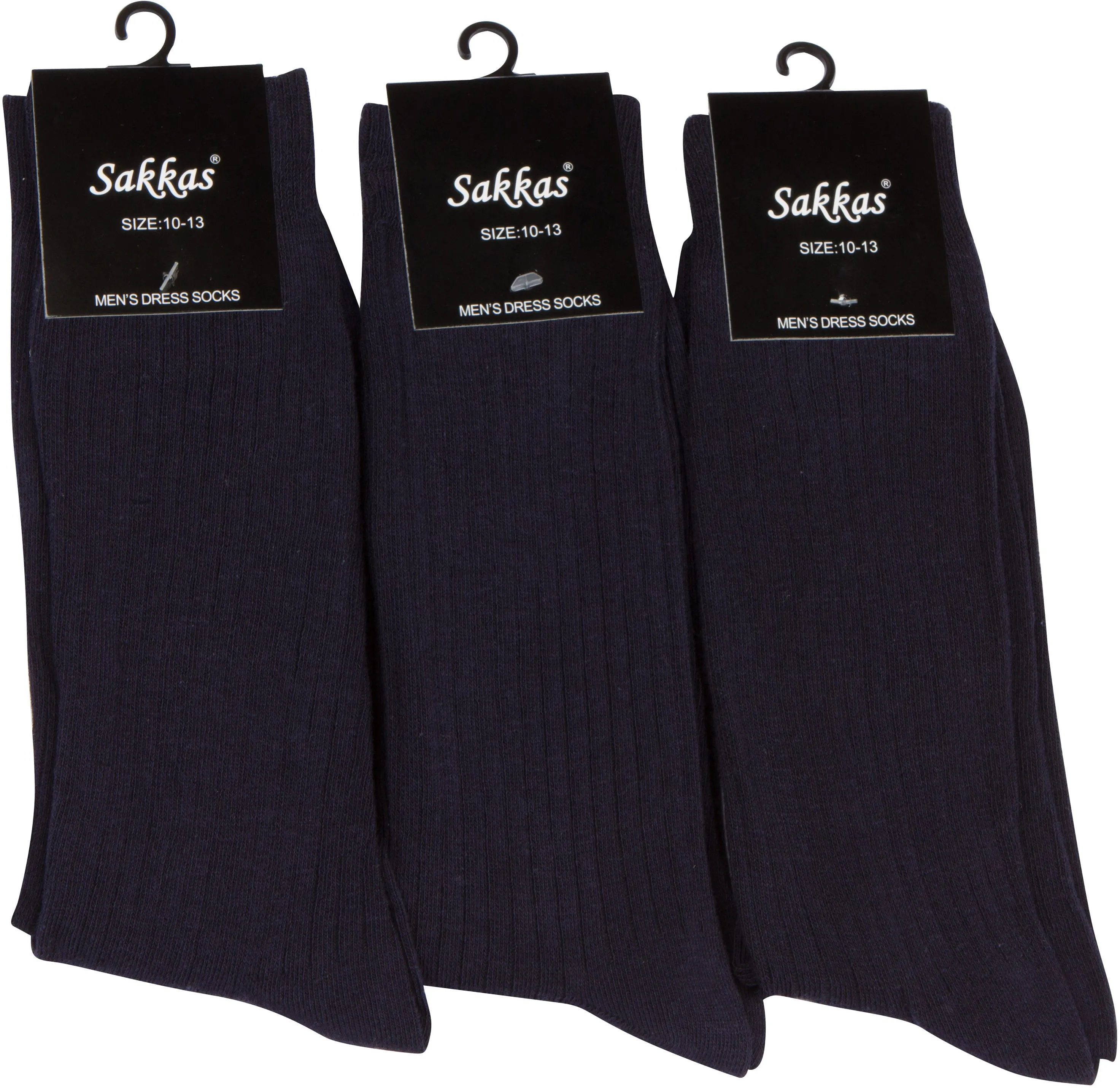 Sakkas Men's Cotton Blend Ribbed Dress Socks