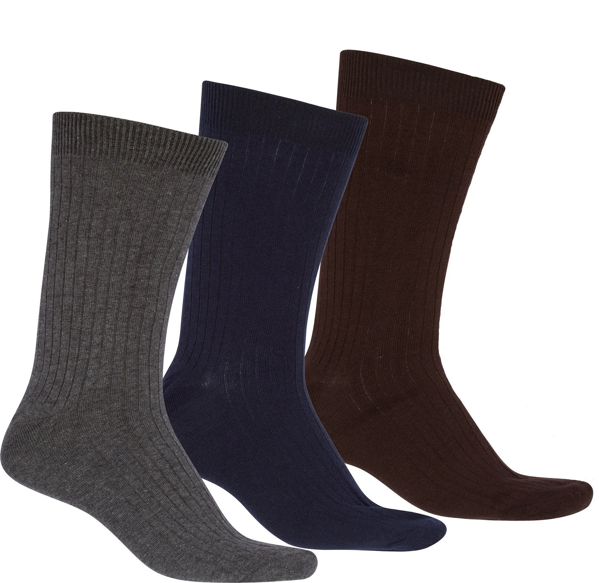 Sakkas Men's Cotton Blend Ribbed Dress Socks