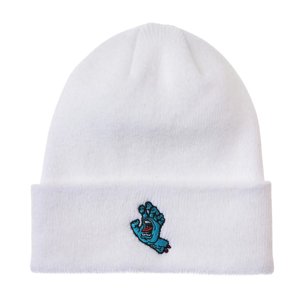 SC Screaming Hand Long Shoreman Beanie White