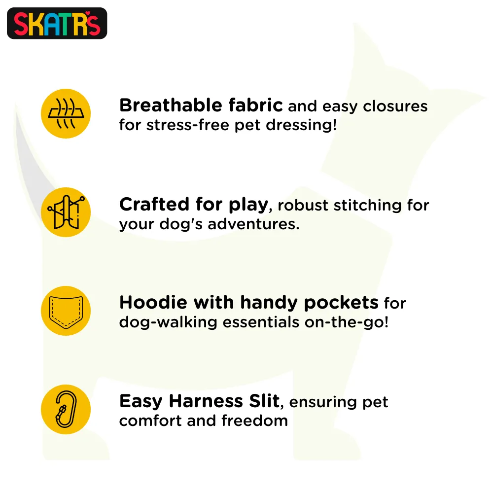 Skatrs Hoodie with Pockets for Dog and Cats (Red)