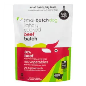 Small Batch Beef Lightly Cooked Dog Food