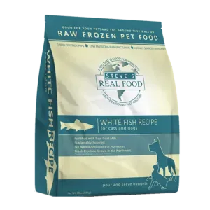 Steve's Real Food Frozen Raw Dog and Cat Food Whitefish