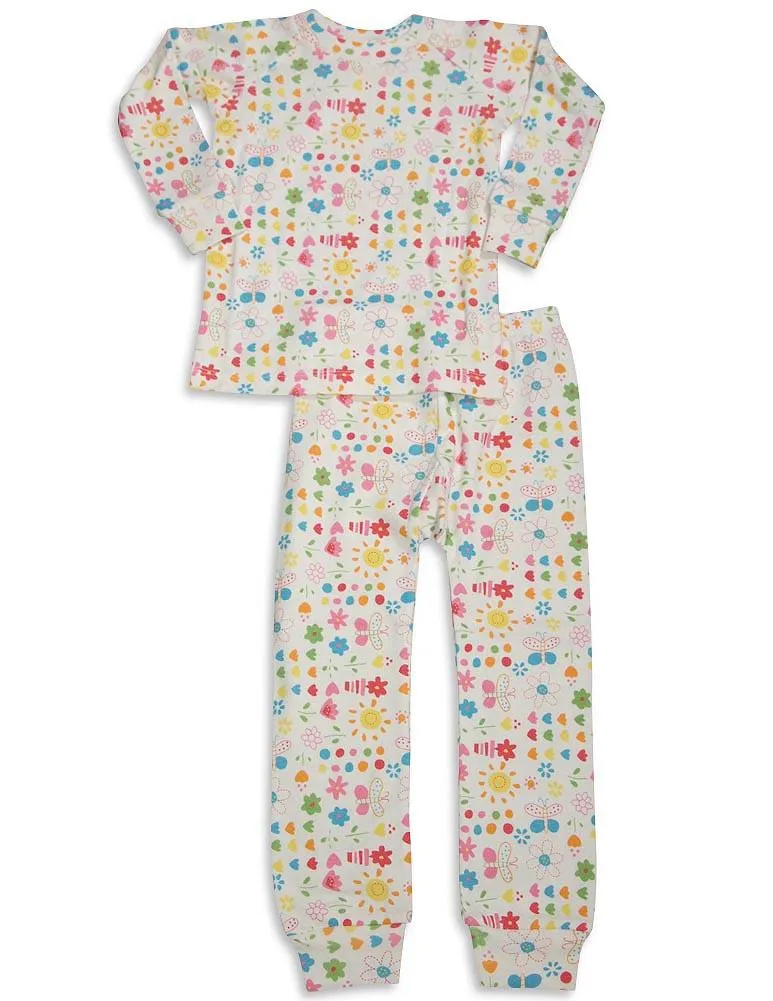 Sweet Potato Toddler & Girls Long Sleeve Cotton Pajama Sets- 11 Prints Available, 30943